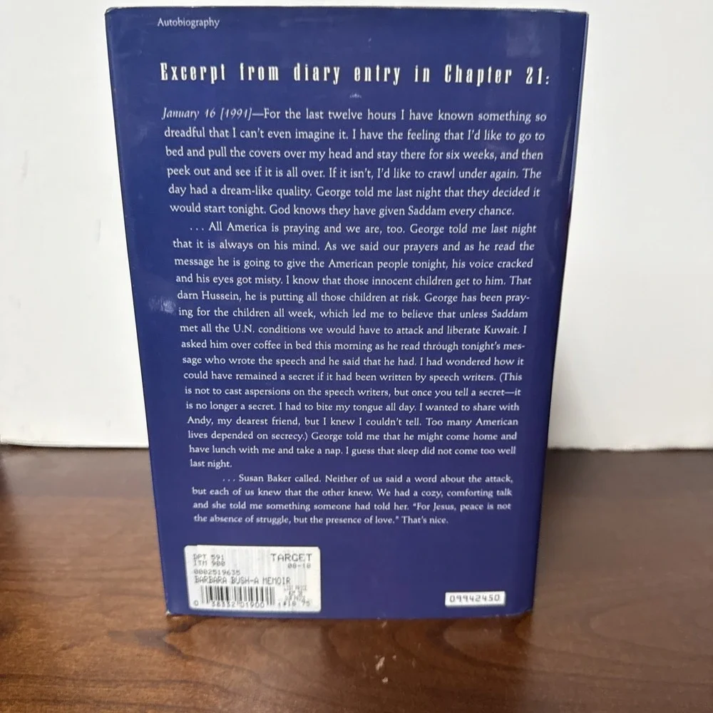Barbara Bush: A Memoir - Hardcover By Bush, Barbara -l